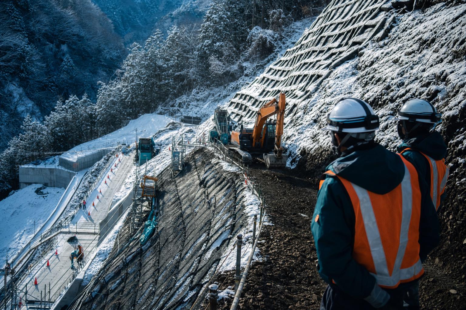 急傾斜地崩壊対策工事